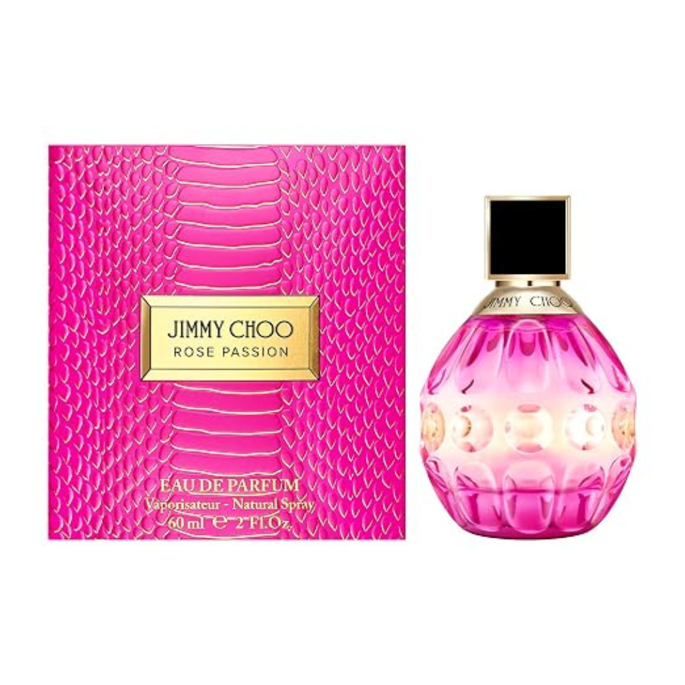 Jimmy Choo Rose Passion Eau De Parfum 60ml women's pink perfume bottle and box