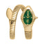 Just Cavalli Women's Gold Snake Watch with Green Textured Dial and crystal details — Now Online.