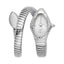 Just Cavalli Women's Silver Snake Watch with Silver Textured Dial and crystal details — Available for Online Purchase.
