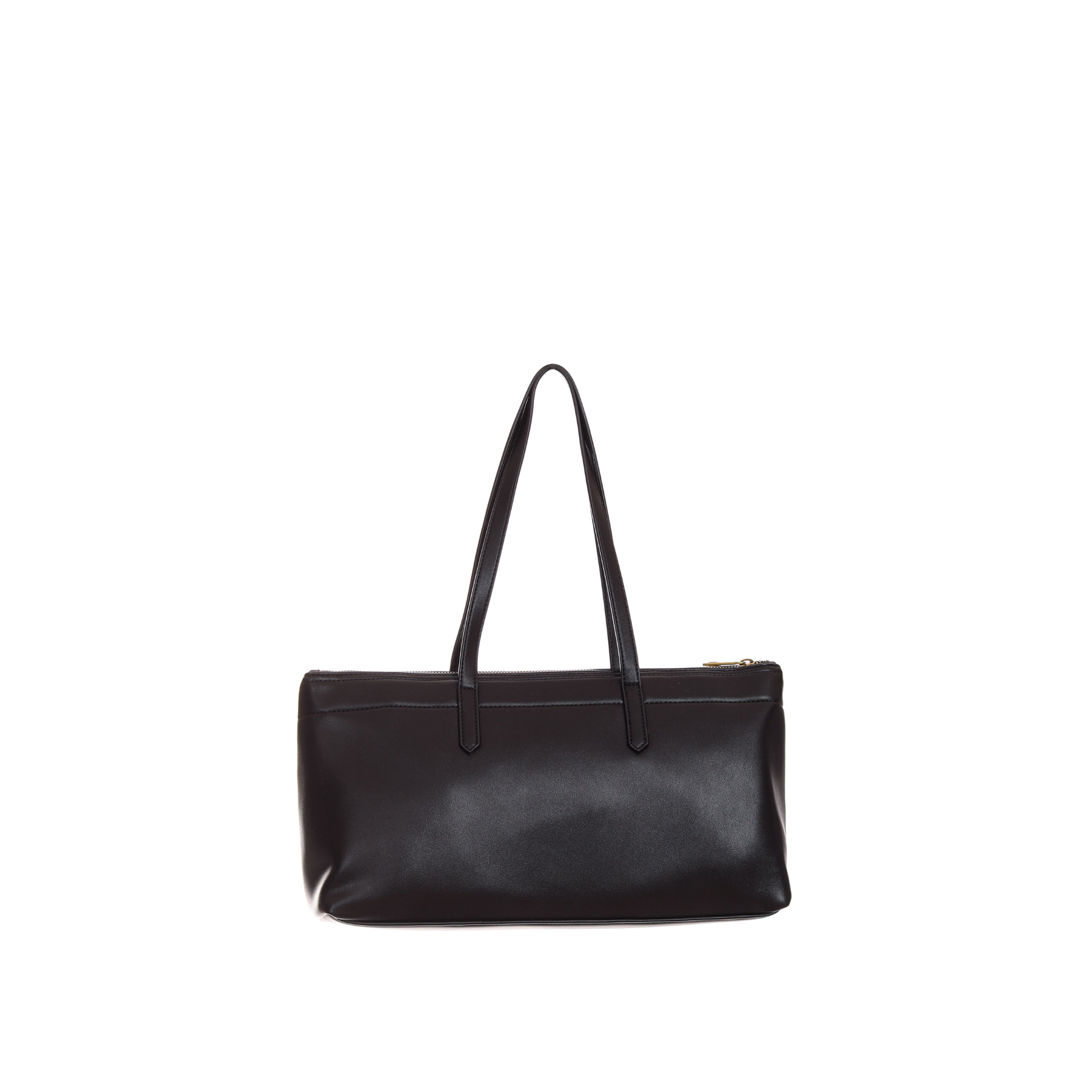 Just Cavalli women's black leather tote bag with zip closure and dual shoulder handles available at Blue Salon Qatar