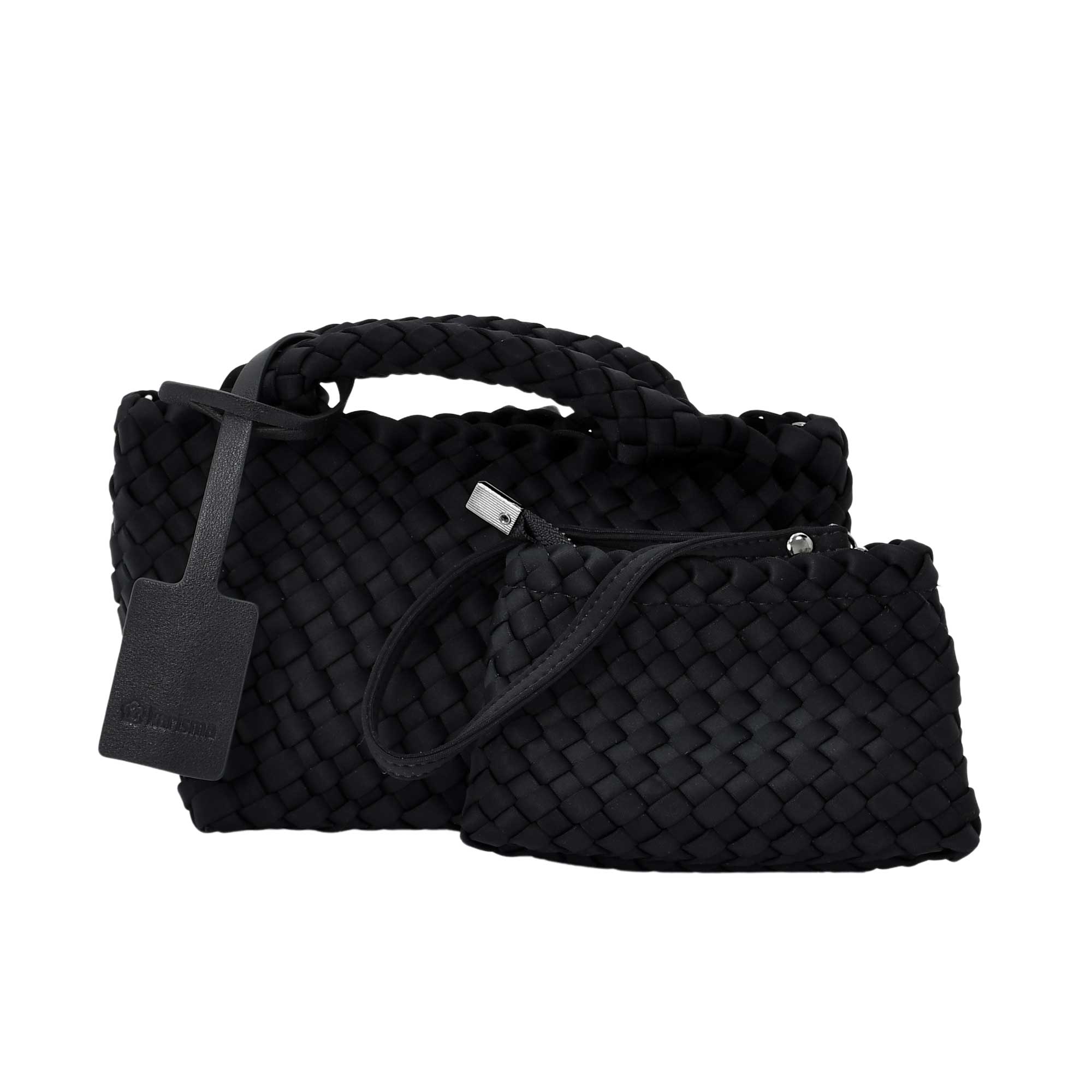 Karisma Woven Handbag with Matching Zip Pouch
