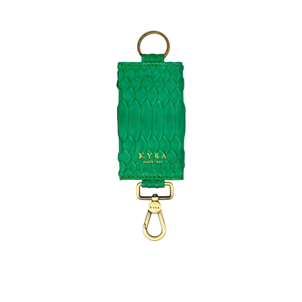 Kyra Women's Green Leather Key Car Holder
