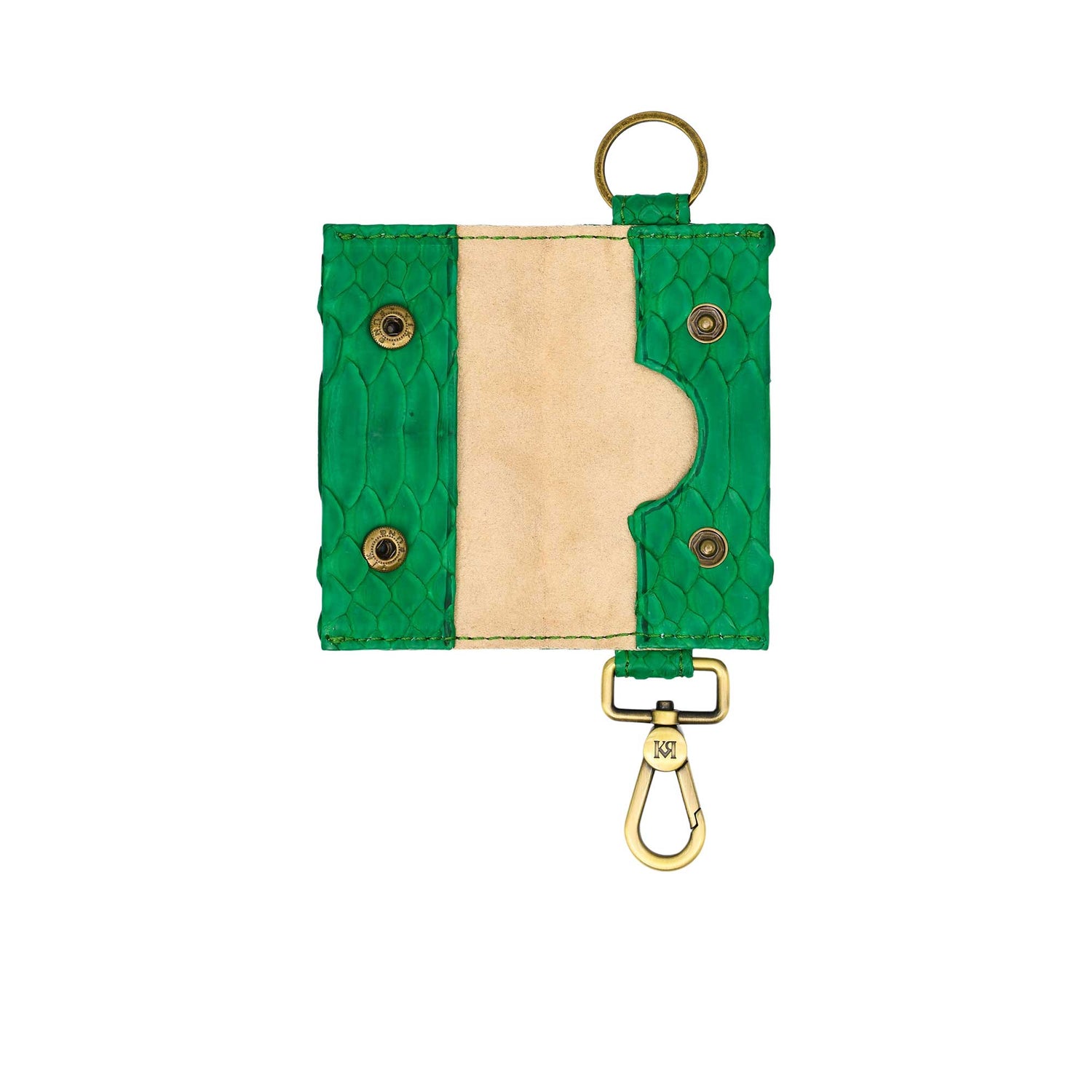 Kyra Women's Green Leather Key Car Holder Kyra Women's Green Leather Key Car Holder