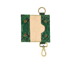 Kyra Women's Green/Black Leather Key Car Holder