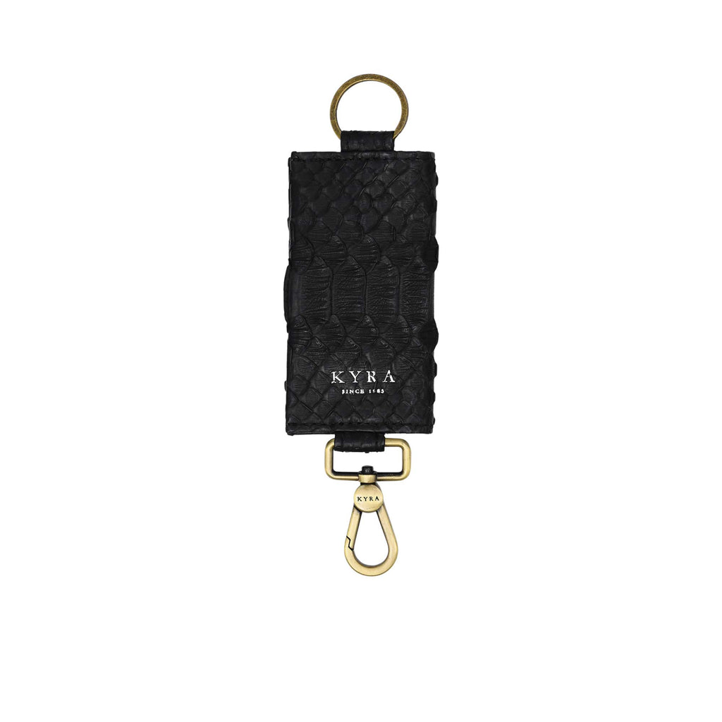 Kyra Women's Black Leather Key Car Holder