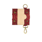 Kyra Women's Maroon Leather Key Car Holder