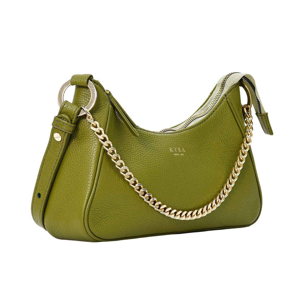 Kyra Women's Ivy Olive Green Calf Handbag