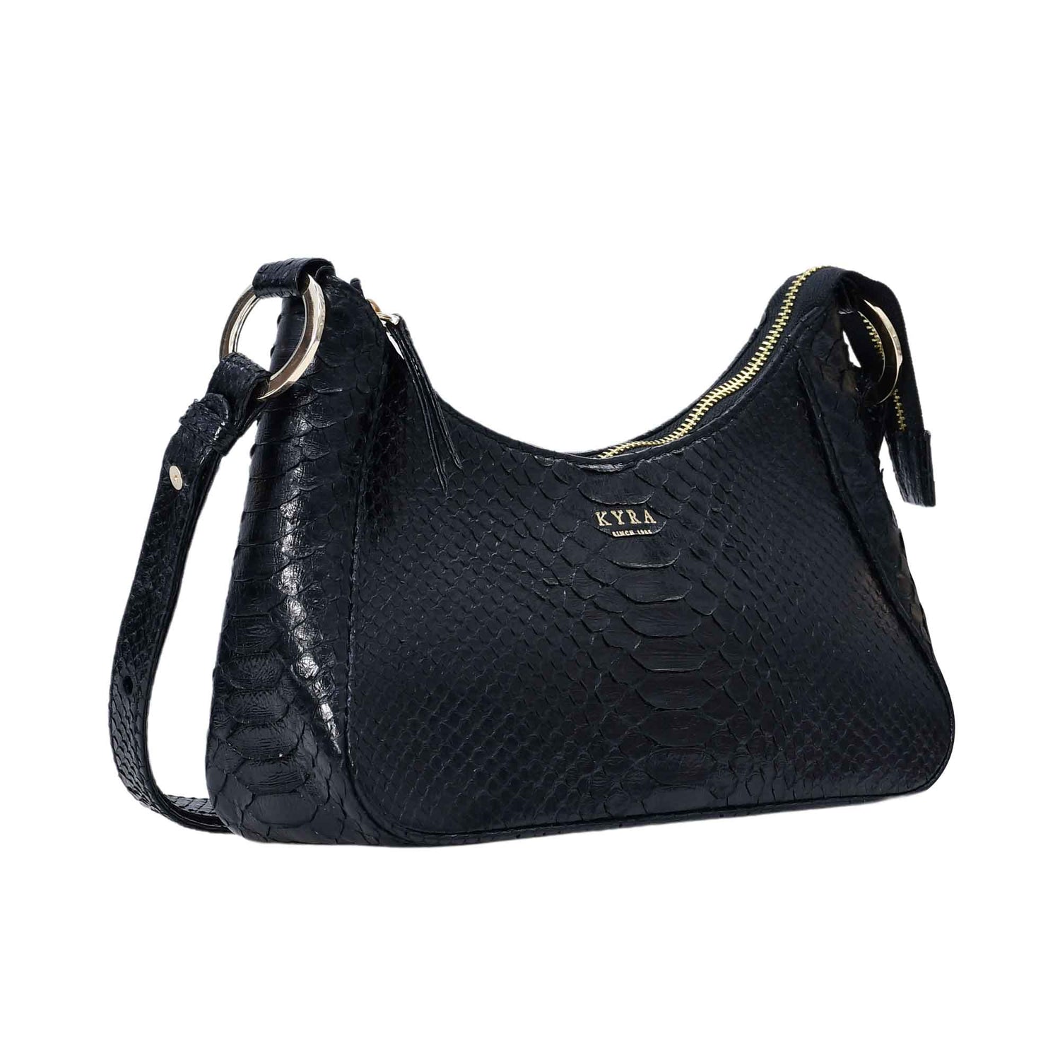 Kyra Women's Ivy Handbags Black Glossy Kyra Women's Ivy Handbags Black Glossy