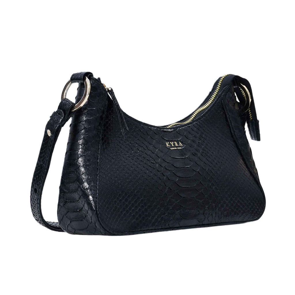 Kyra Women's Ivy Handbags Black Glossy