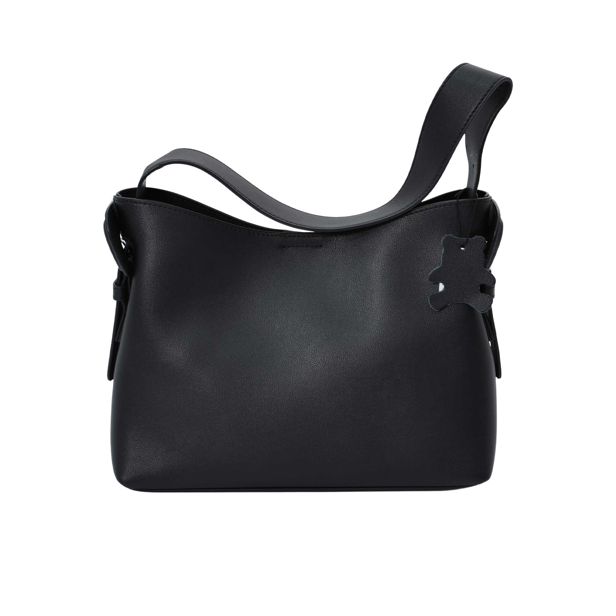 Karisma Leather Crossbody Bag in black with adjustable strap and sleek design