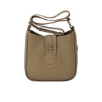 Karisma leather bucket bag with top handle and detachable strap in premium textured leather