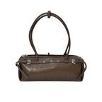 Karisma structured shoulder bag with elongated design and dual handles