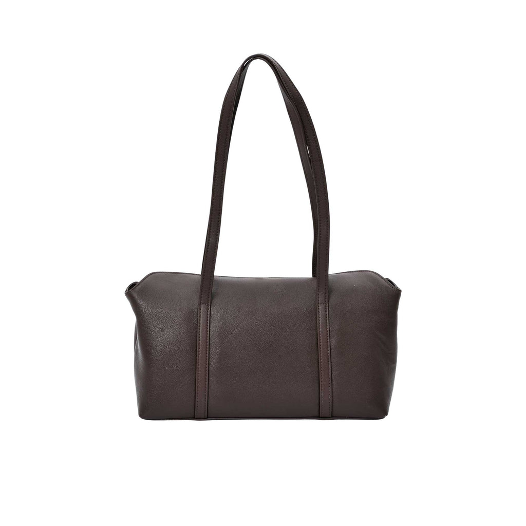 Karisma women’s leather shoulder bag with teddy charm in classic solid color, elegant everyday handbag available at Paris Gallery Qatar