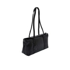 Karisma women’s leather shoulder bag with teddy charm in classic solid color, elegant everyday handbag available at Paris Gallery Qatar