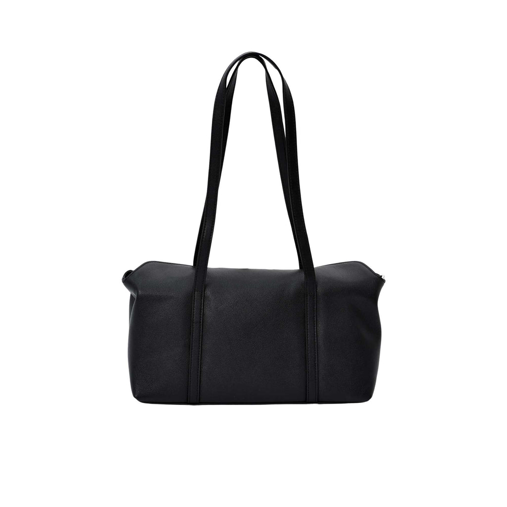 Karisma women’s leather shoulder bag with teddy charm in classic solid color, elegant everyday handbag available at Paris Gallery Qatar