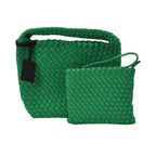 Karisma woven lady bag  with top handle and chain strap