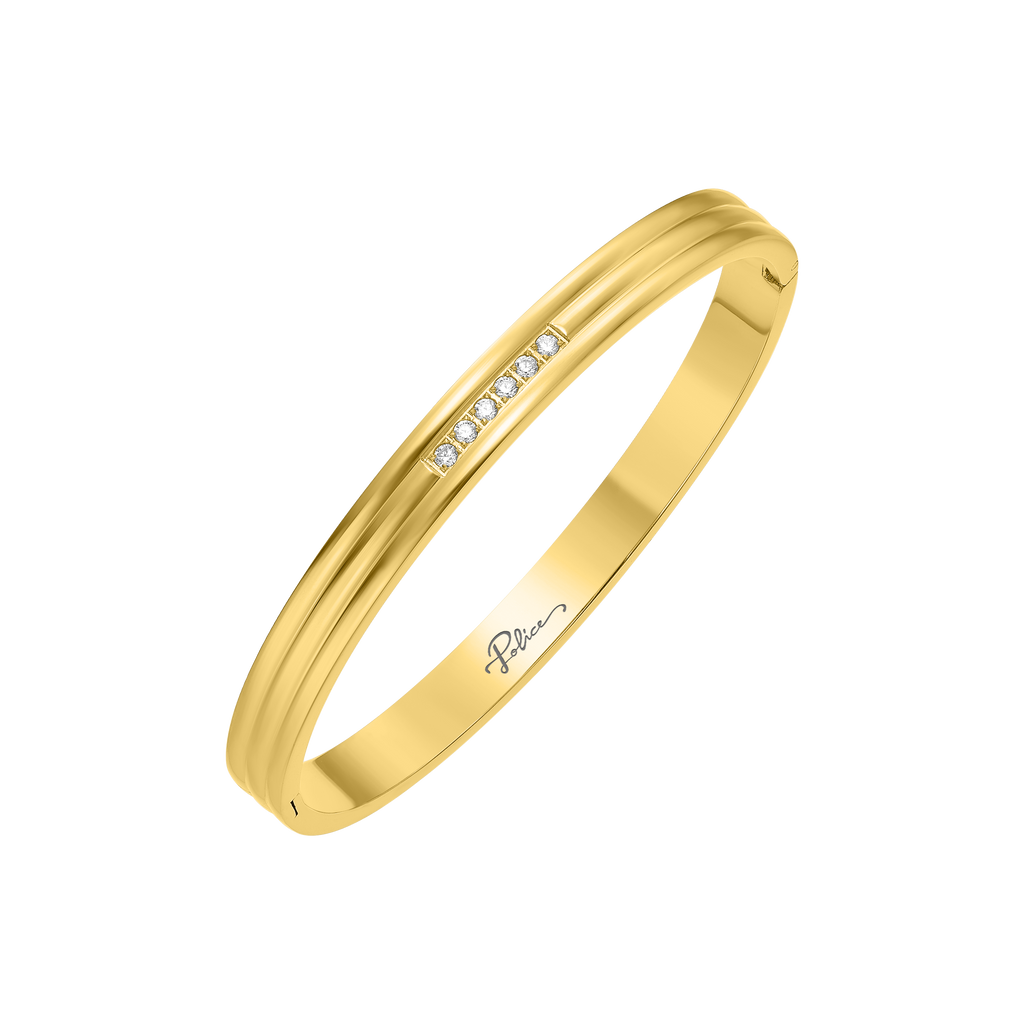 Police Lavaliere Crystal Linear Pattern Bangle