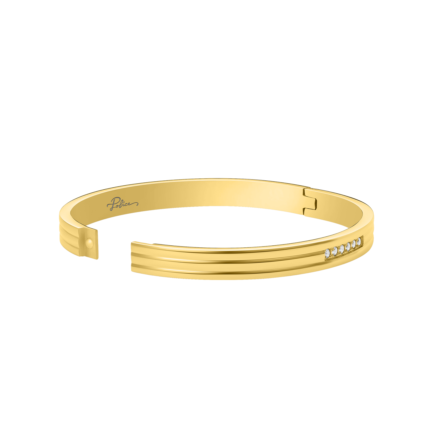 Police Lavaliere Crystal Linear Pattern Bangle Police Lavaliere Crystal Linear Pattern Bangle