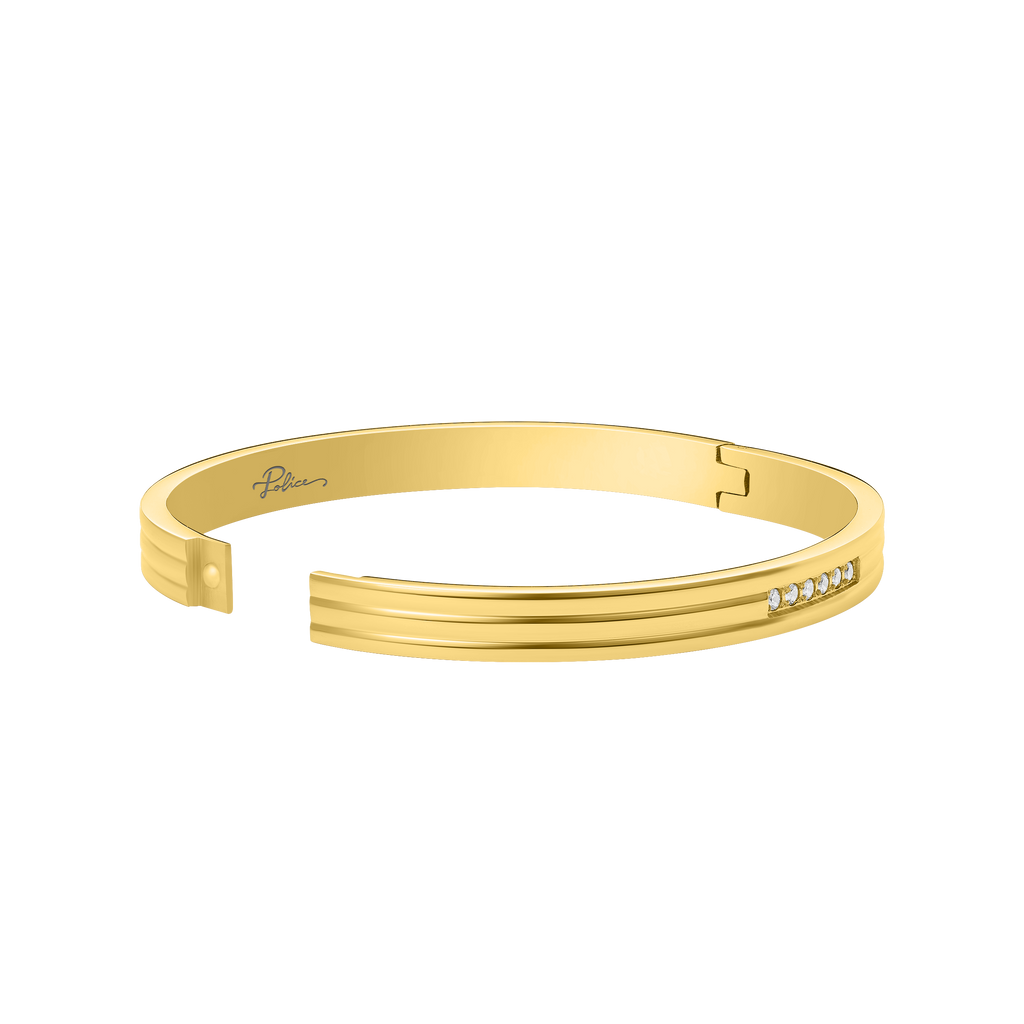 Police Lavaliere Crystal Linear Pattern Bangle