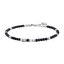 Luca Barra Men’s steel bracelet featuring dark black hematite spheres in a sleek black design, one size, available now at Paris Gallery Qatar