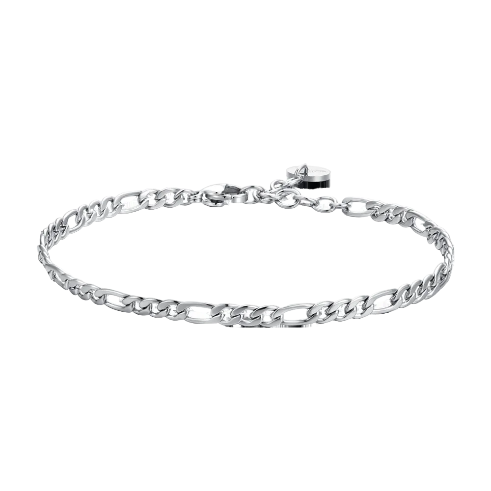 Luca Barra men’s silver steel bracelet with a sleek and minimalist design, now available online Main image