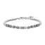 Luca Barra men’s steel bracelet featuring black IP-plated elements and sparkling zircon, stylish and bold, available for online purchase