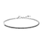 Luca Barra men’s steel tennis bracelet featuring black zirconia, stylish and elegant, available at Paris Gallery Qatar