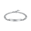 Luca Barra men’s steel bracelet featuring a silver plate, modern and elegant design, available at Paris Gallery Qatar