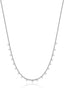 Luca Barra Women’s Silver Steel Necklace with Circles – modern minimalist jewelry, Now Available Online