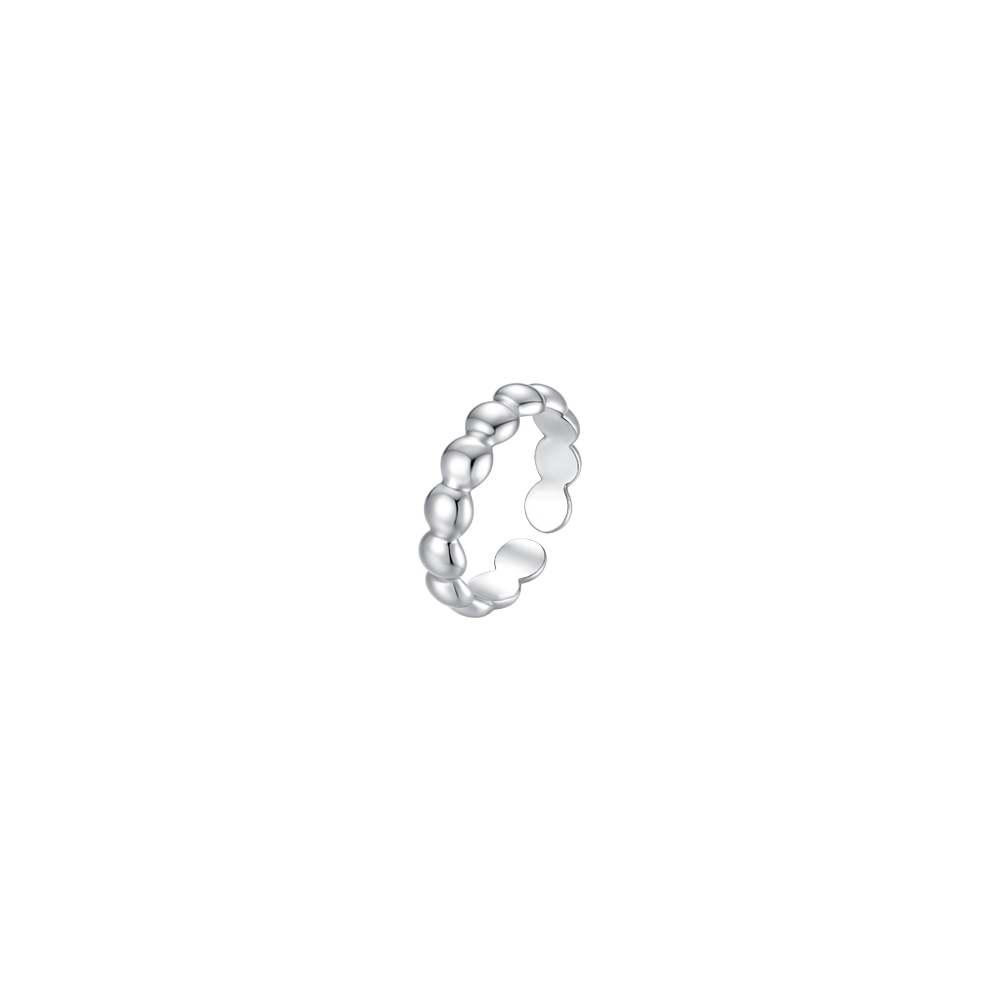 Luca Barra women’s steel ring in silver color with a sleek and minimalist design, one size, available at Paris Gallery Qatar