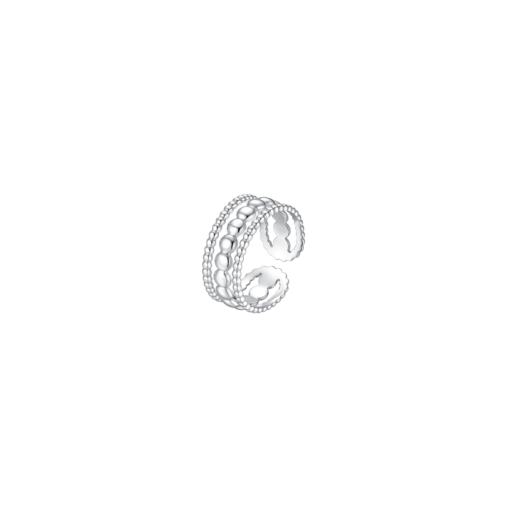 Luca Barra women’s steel ring in silver color with a sleek and minimalist design, one size, available at Paris Gallery Qatar