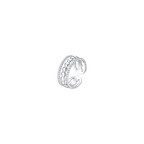 Luca Barra women’s steel ring in silver color with a sleek and minimalist design, one size, available at Paris Gallery Qatar