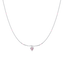 Luca Barra girl's steel necklace with pink heart zircon crystal — Shop Now Online