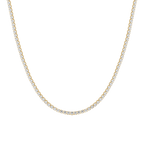 Luca Barra gold plated steel tennis necklace with white zirconia – Order Online Today