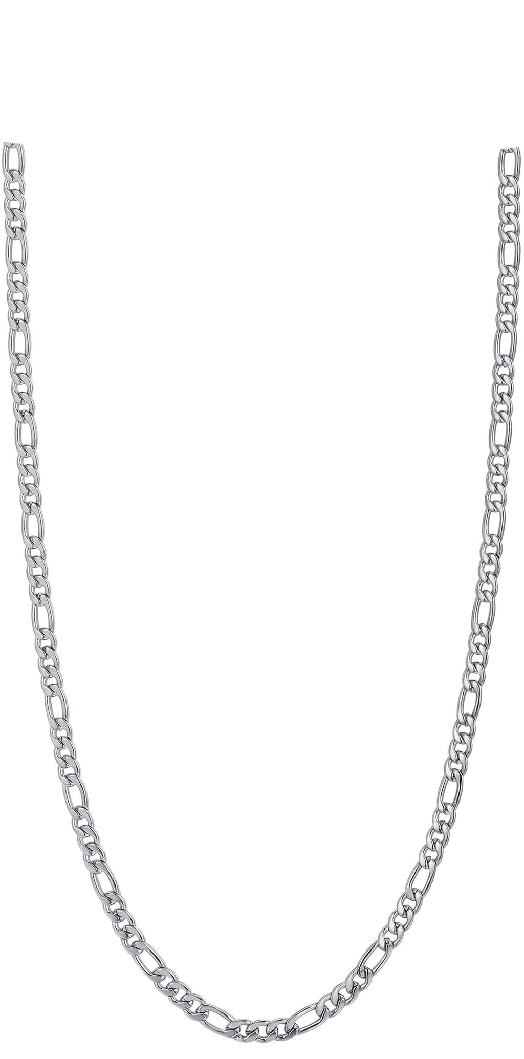 Luca Barra men's silver steel chain necklace — Now Available Online
