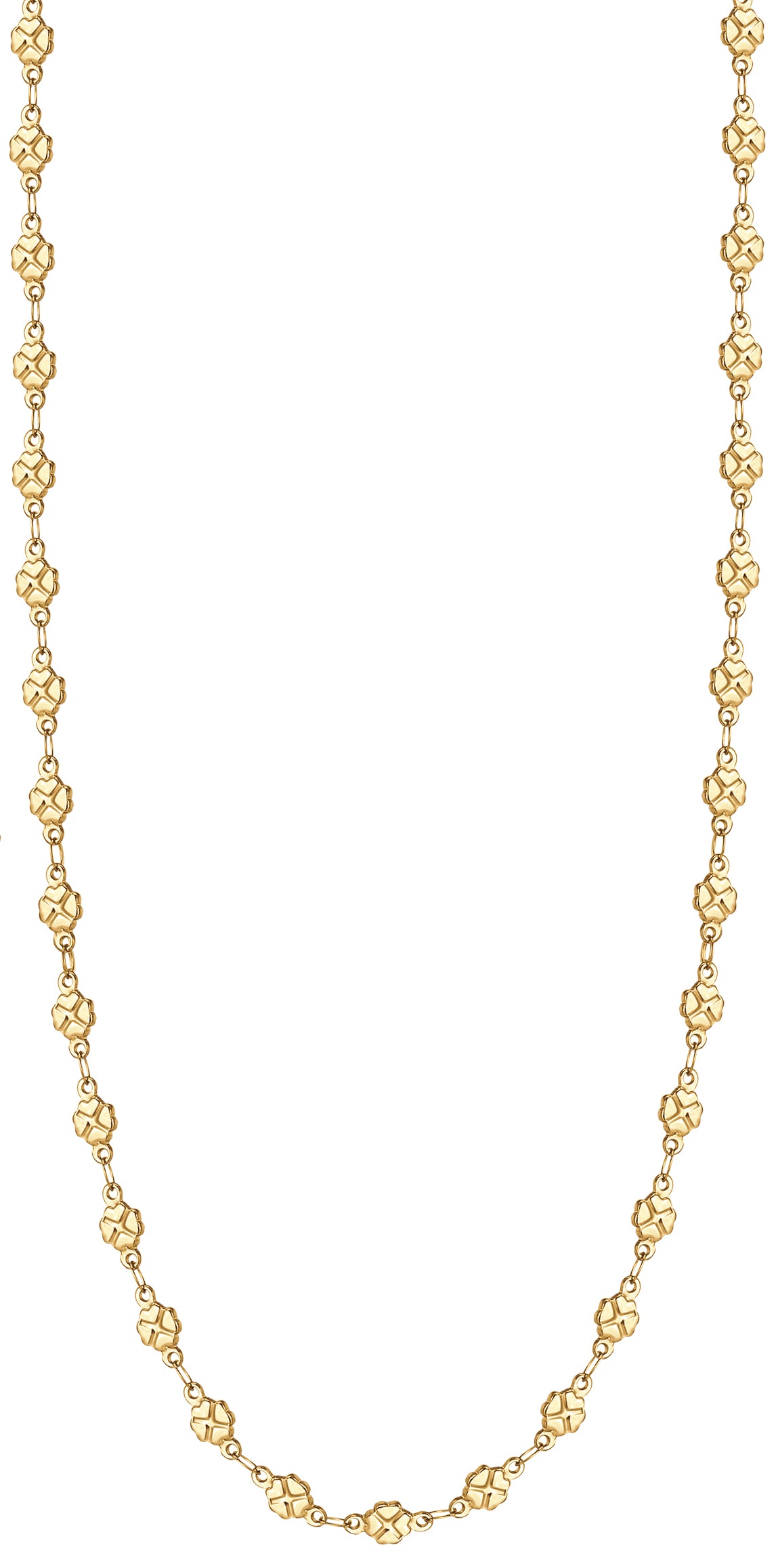 Luca Barra women's IP gold four-leaf clover necklace – Find Online Today