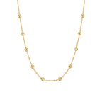Luca Barra women’s IP gold necklace with polished spheres – Order Online Today