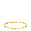 Luca Barra women's IP gold steel anklet with heart charms – Available Online Today