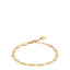 Luca Barra women’s IP gold steel bracelet with four-leaf clover motifs, elegant symbolic jewelry design, Now Online.
