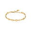 Luca Barra women’s IP gold steel bracelet with polished oval links, elegant stainless steel jewelry