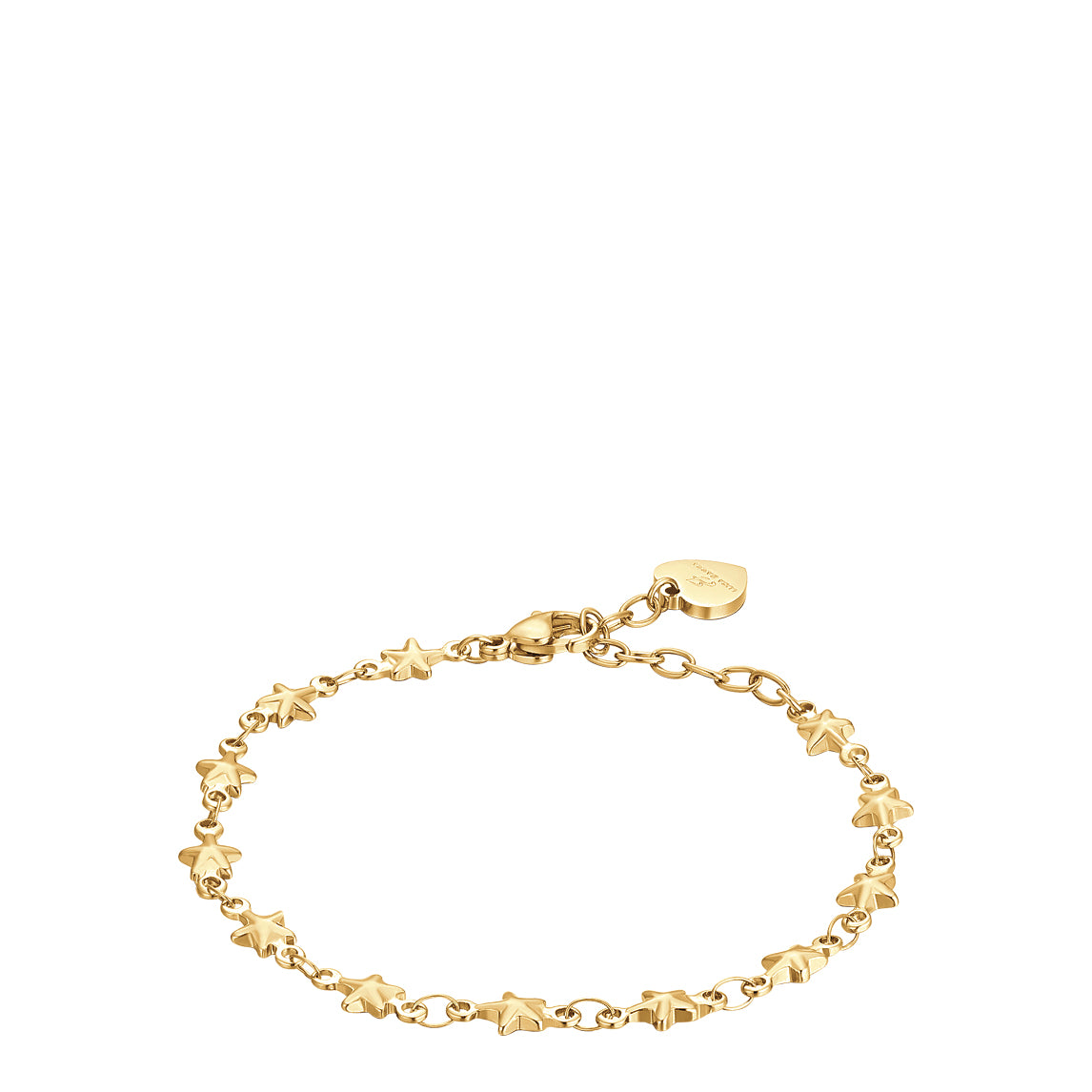 Luca Barra Women's Steel Bracelet in IP Gold with Star Motifs