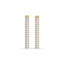 Luca Barra women's IP gold steel earrings with white baguette crystals – Now Online