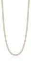 Luca Barra women’s IP gold steel tennis necklace with white baguette crystals – Shop Now Online
