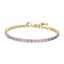 Luca Barra women’s IP gold tennis bracelet with purple crystals, elegant Italian design – Now Online