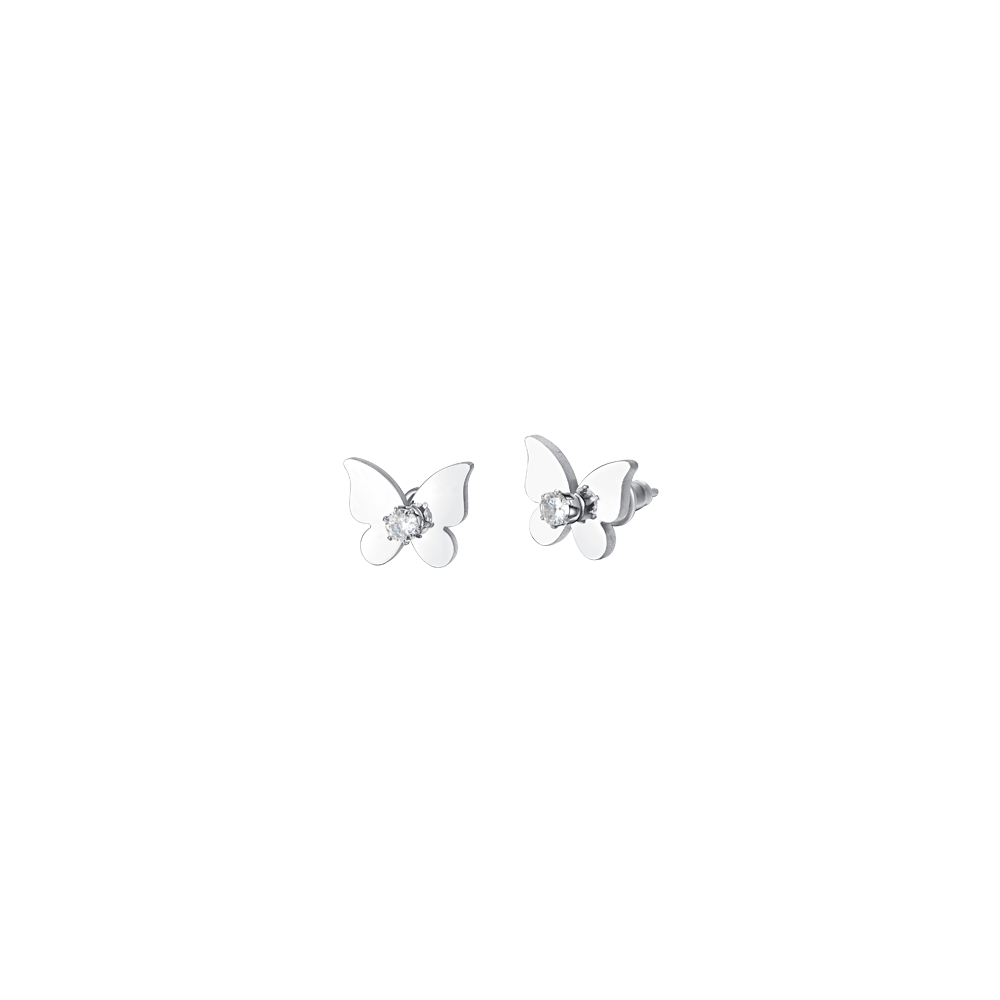 Luca Barra women’s butterfly zircon steel earrings – Order Online Today