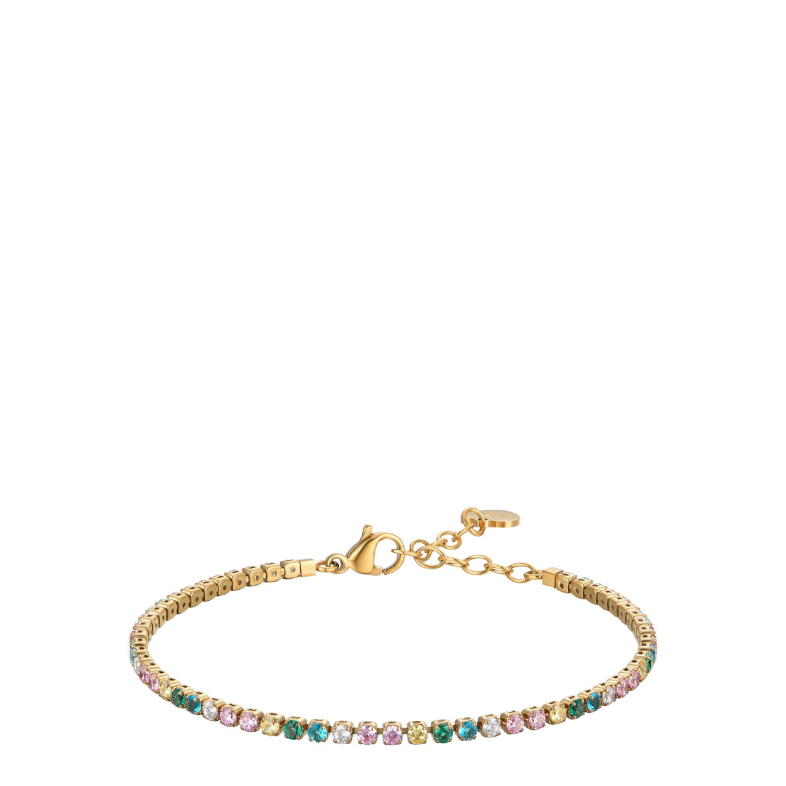 Luca Barra women’s gold steel bracelet with multicolored zirconia – Find Online Today