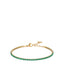 Luca Barra women's gold steel tennis bracelet with green zirconia stones, elegant jewelry design – Find Online Today