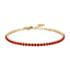 Luca Barra women’s gold steel tennis bracelet with red zirconia stones – Order Online Today