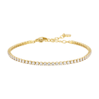 Luca Barra women’s gold steel tennis bracelet with white zirconia stones – Shop Now Online