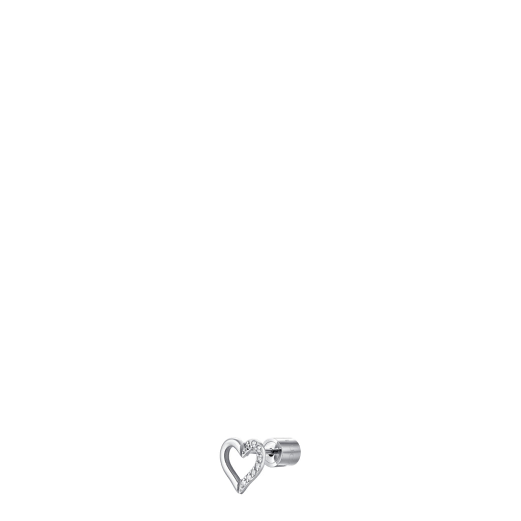 Luca Barra women’s heart-shaped steel earrings – Find Online Today
